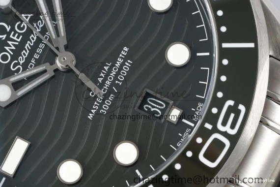 0322 Seamaster Diver 300M ZF 1:1 Best Edition Green Ceramic Green Dial on SS Bracelet A BestValue 7825